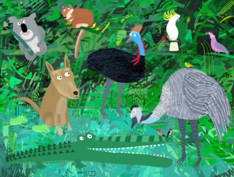 Funny Australian Animals in the Jungle by Carla Daly