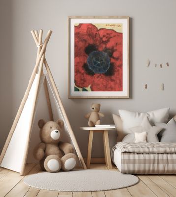 Artur Nikodem Poppy Flower White Boarder