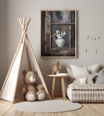 Spring flowers in the window