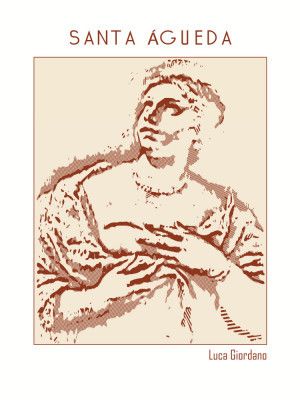 Line Art Minimalist – Santa Águeda – Luca Giordano – Classic Painting