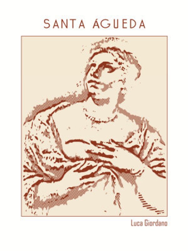 Line Art Minimalist – Santa Águeda – Luca Giordano – Classic Painting