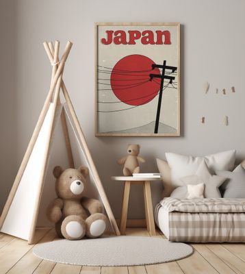 Retro Japan Travel Poster