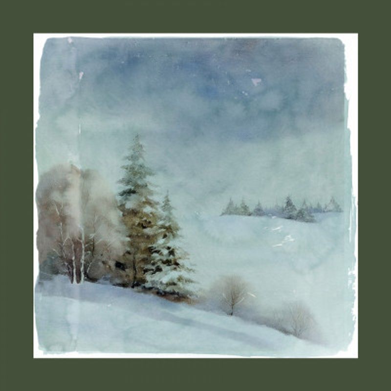 Winter Scene: Christmas Tree Vintage Style 7