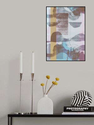 Abstract Shapes In Warm Pastel Colors  0010