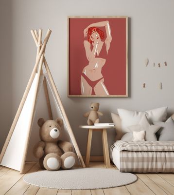 Young Girl In Underwear