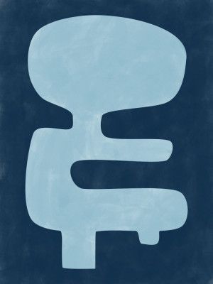 Blue Silhouette Form