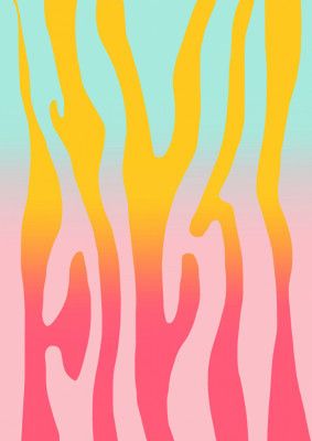 Vibrant Waves of Pink and Yellow