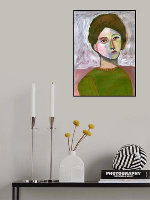 The woman in the green sweater