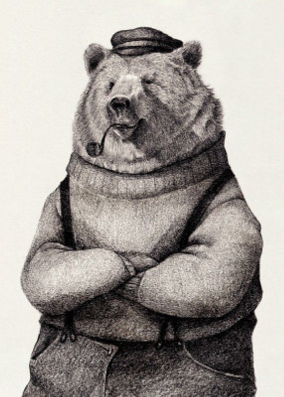 Bear In Vintage Attire