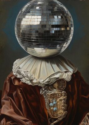 Antique Disco Ball, A Man with Disco head
