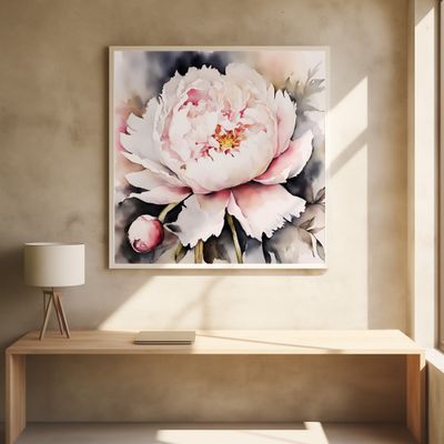 Pfingstrose, Aquarell