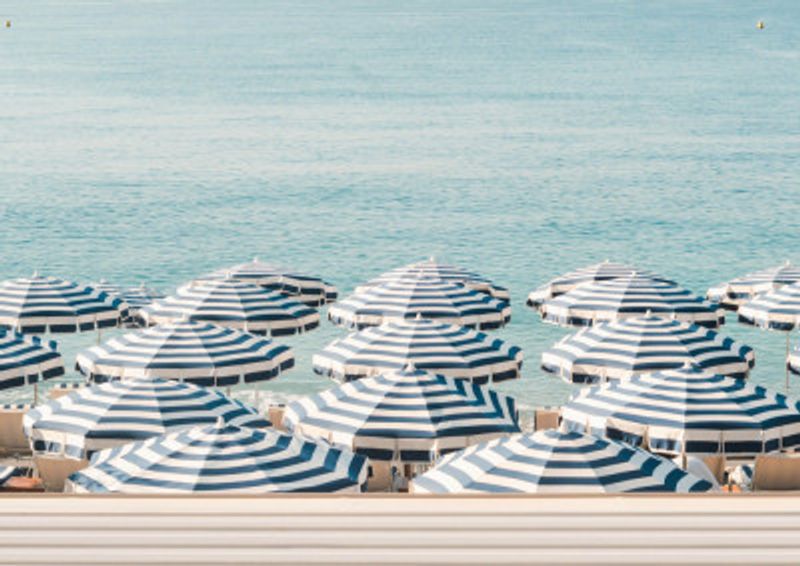 Striped Beach Umbrellas