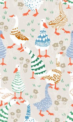 Colorful Patterned Geese