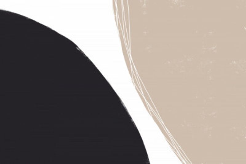 Black And Beige Organic Shapes