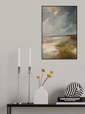 Serene Ocean View Under a Dramatic Sky