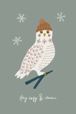 Cozy Owls Frosted Sage