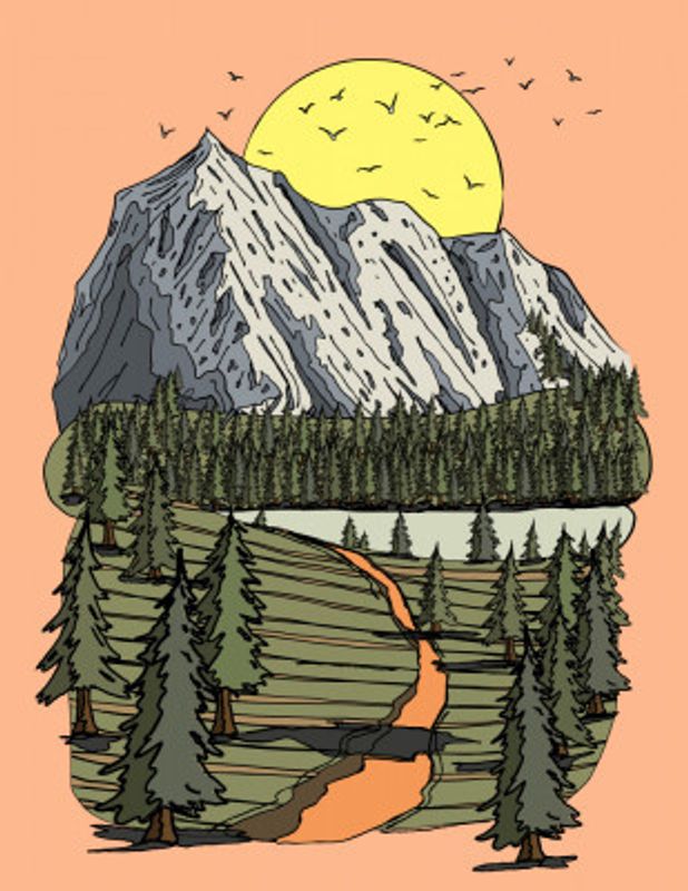 Sunlit Mountain View