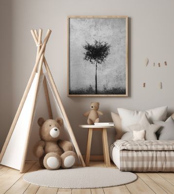 Tree in black and white