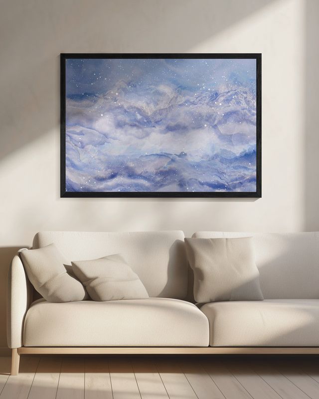 Mountains Under A Starry Sky