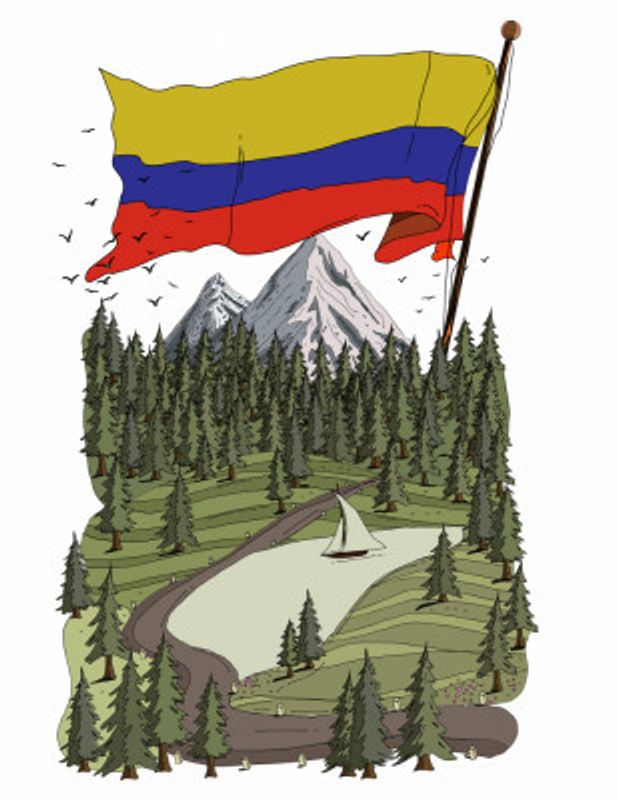 Colombia Travel Poster