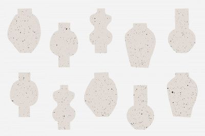 Abstract Vases Beige