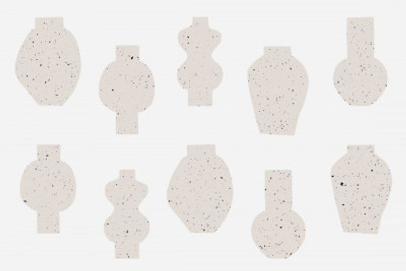 Abstract Vases Beige