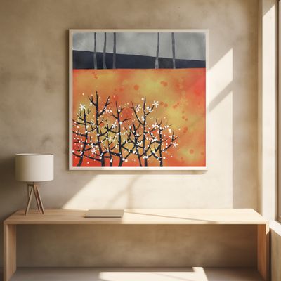 Blackthorn Hedgerow Landscape