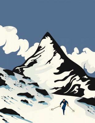 Zermatt Ski Poster