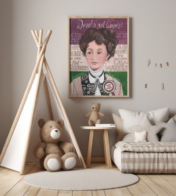 Portrait of a woman, Emmeline Pankhurst