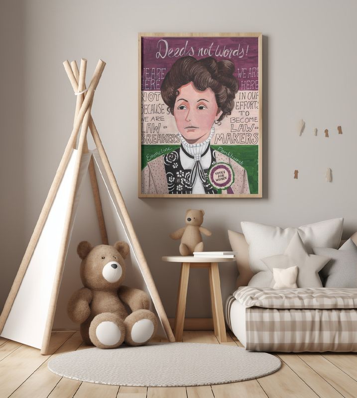 Portrait of a woman, Emmeline Pankhurst