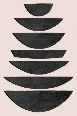 Stacked Black Semi Circles