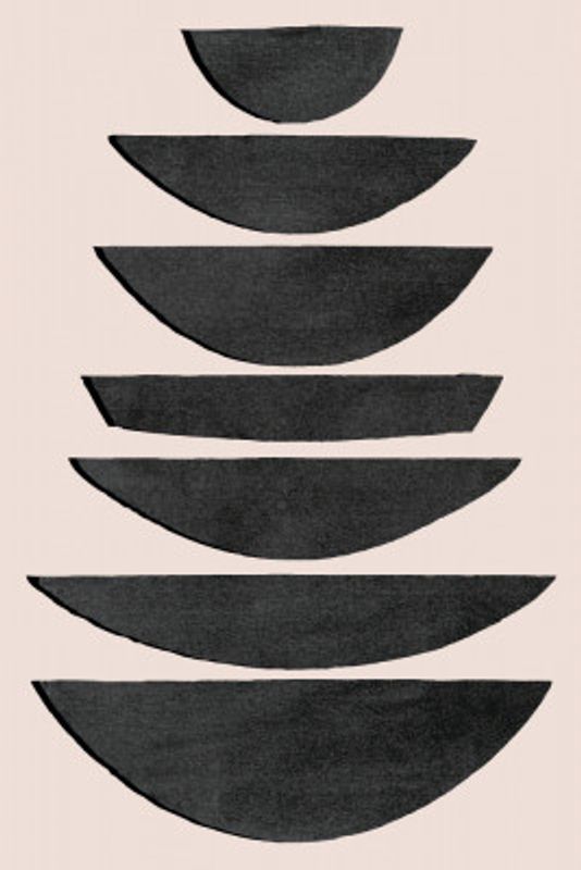 Stacked Black Semi Circles