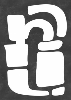 Bold White Geometric Shapes