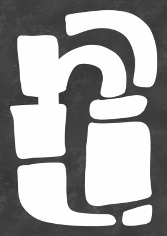 Bold White Geometric Shapes