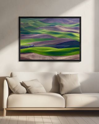 Driving in the wheat field at Palouse