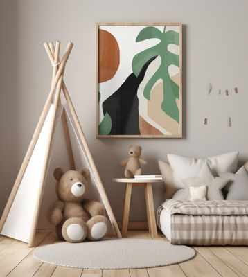 Abstract Art Tropical Leaves