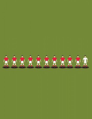 Soccer Players in a Red Jersey