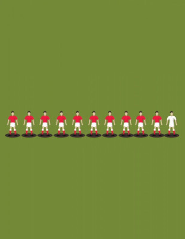 Soccer Players in a Red Jersey