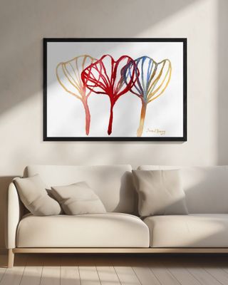 Ginkgo Leaves Layered In Watercolor I