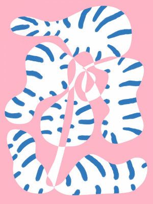 Abstract Shapes Flower Tiger print