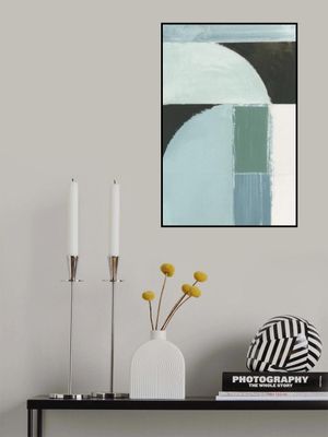 Abstract Blue Shapes No1 Print