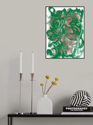 Chaos green large abstract