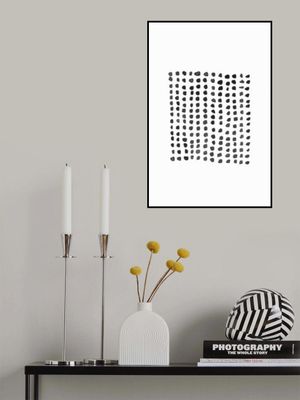 Black Dots In A Grid Pattern On A White Background