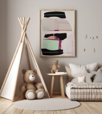 Colored Abstract Black No1