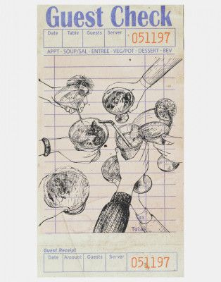 Cheers Guest Check Black