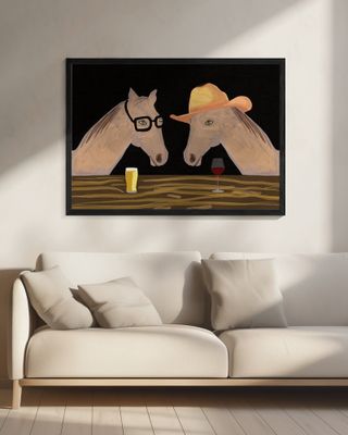 Horses at the bar