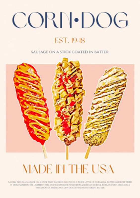 Corn Dog Print