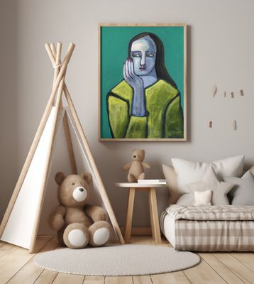 Woman with Big Hands