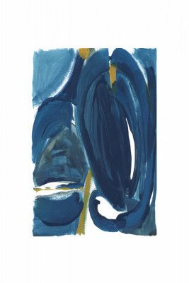 Navy Gold Abstract 1