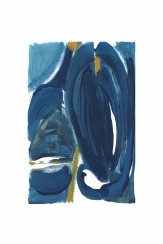 Navy Gold Abstract 1